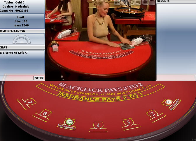 для игры в многопользовательский блэкджек для клиентов Casino Tropez