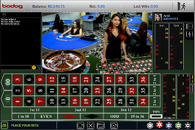Roulette with live dealers